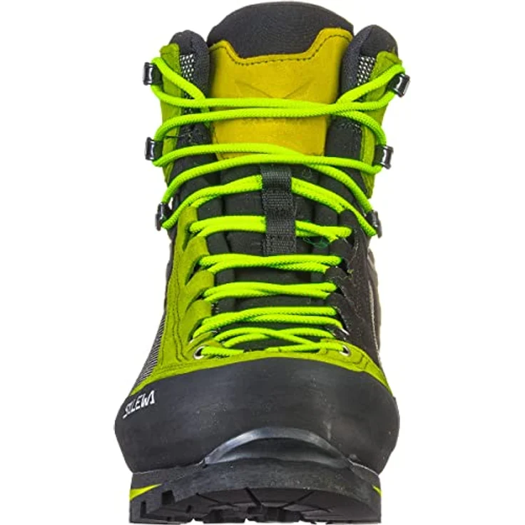 Salewa Crow GTX, Berg-Trekking Wanderschuh aus Veloursleder, wasserdicht, schwarz/lime – Bild 2