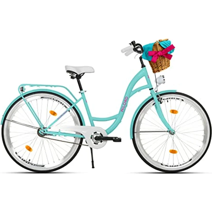 Milordbikes City-Fahrrad, Blau, Metall, 46 cm, leichter Rahmen, 700C x 35 mm City-Reifen – Bild 2