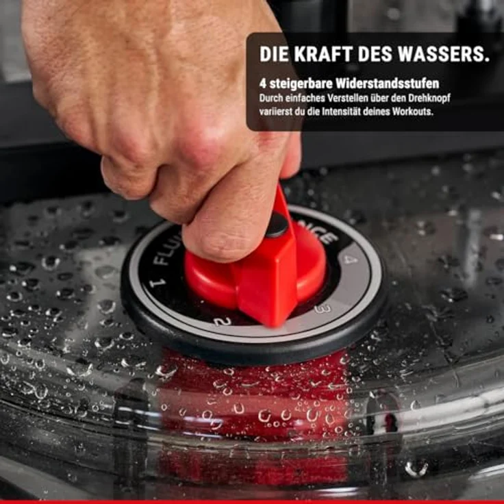 HAMMER Wasser Rudergerät RowFlow 10.0, klappbar, mit 4 Widerstandsstufen, Kinomap-kompatibel, Stahlgehäuse – Bild 4