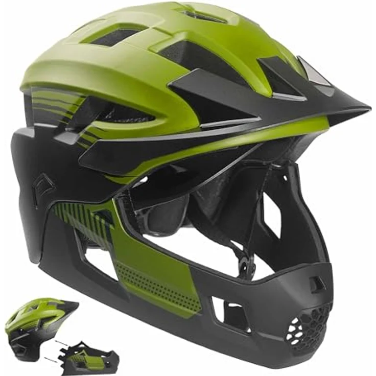 Crazy Safety Titan Fullface, Velohelm mit maximalem Schutz, 54 - 57 cm, innovatives Design und optimaler Komfort – Bild 1