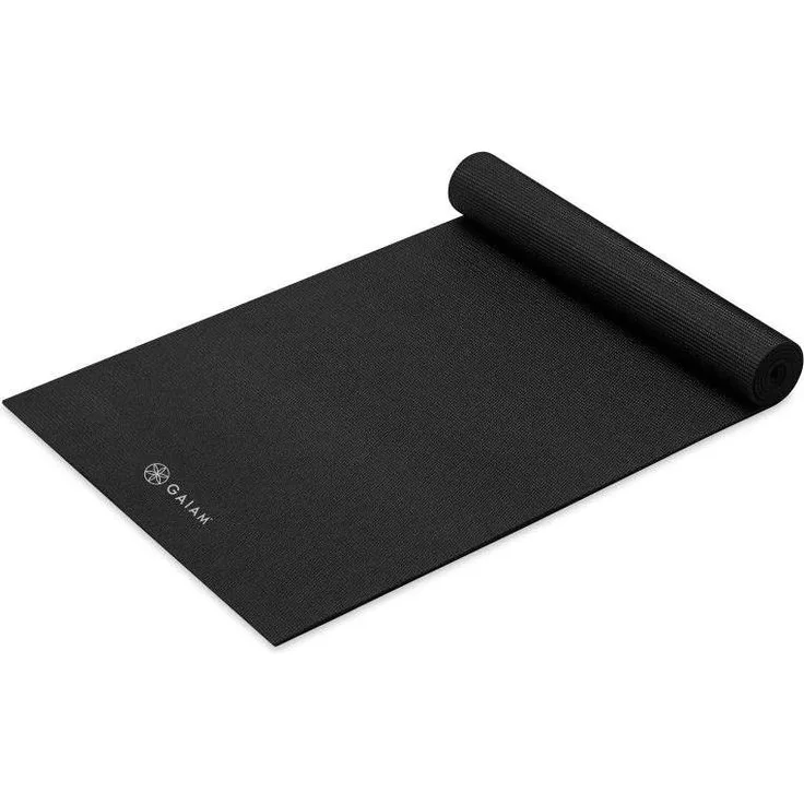 Gaiam Yoga Mat 6 mm Solid, Yogamatte für anspruchsvolle Übungen mit zusätzlichem Komfort