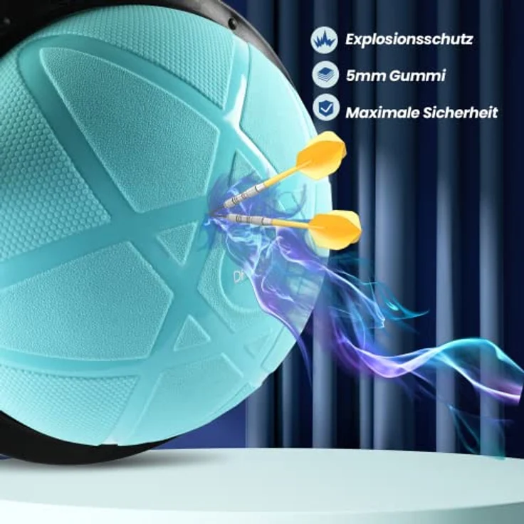 DH FitLife Balance Ball, Yoga Gleichgewichtstrainer Φ60*22cm, bis 200 KG belastbar, halber Gymnastikball Fitness Balance Board, Blau – Bild 2