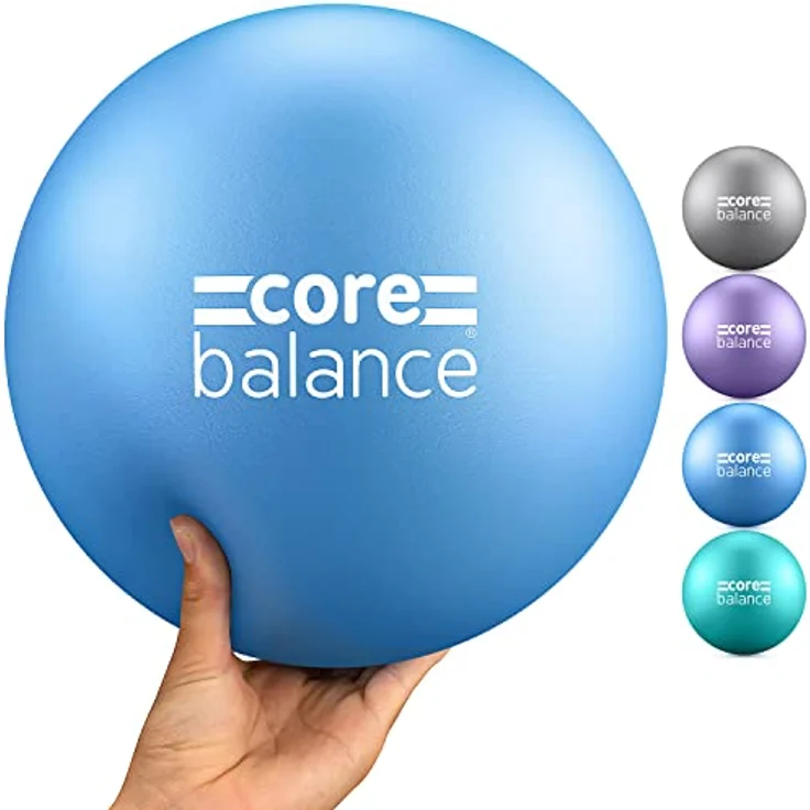 Core Balance Pilatesball - Anti-Burst Yogaball - rutschfestes PVC - Gymnastik, Fitness, Physiotherapie leicht – Einfach Aufzublasen - 200 Kg Maximalgewicht - 23 cm groß, 200 g - 4 – Bild 1