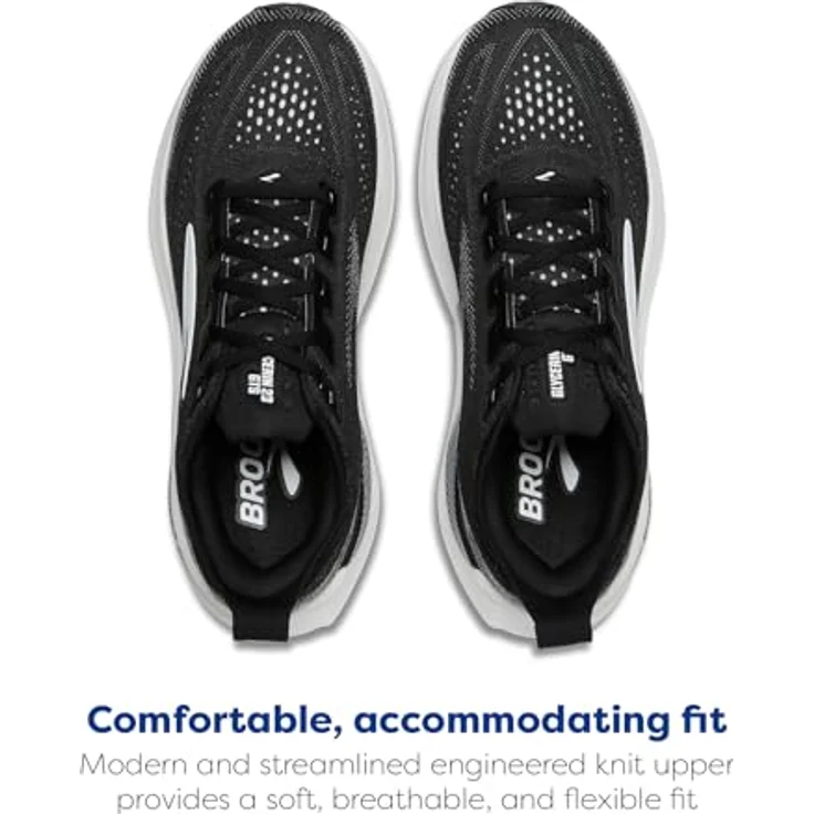 Brooks Glycerin GTS 23, Laufschuhe mit strukturierter Unterstützung und atmungsaktivem Obermaterial, Schwarz/Grau/Weiß, Größe 46.5 – Bild 4