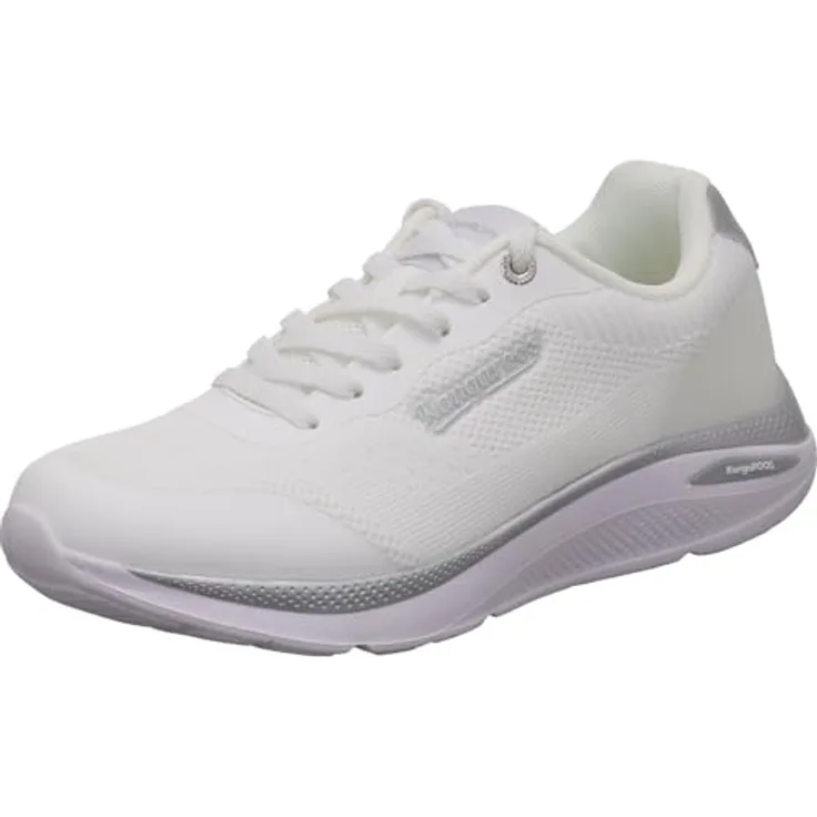KangaRoos K-WN Malaga Damen Laufschuh, Weiß, Knöchelhoch, Schnürsenkel, Textil/Synthetik