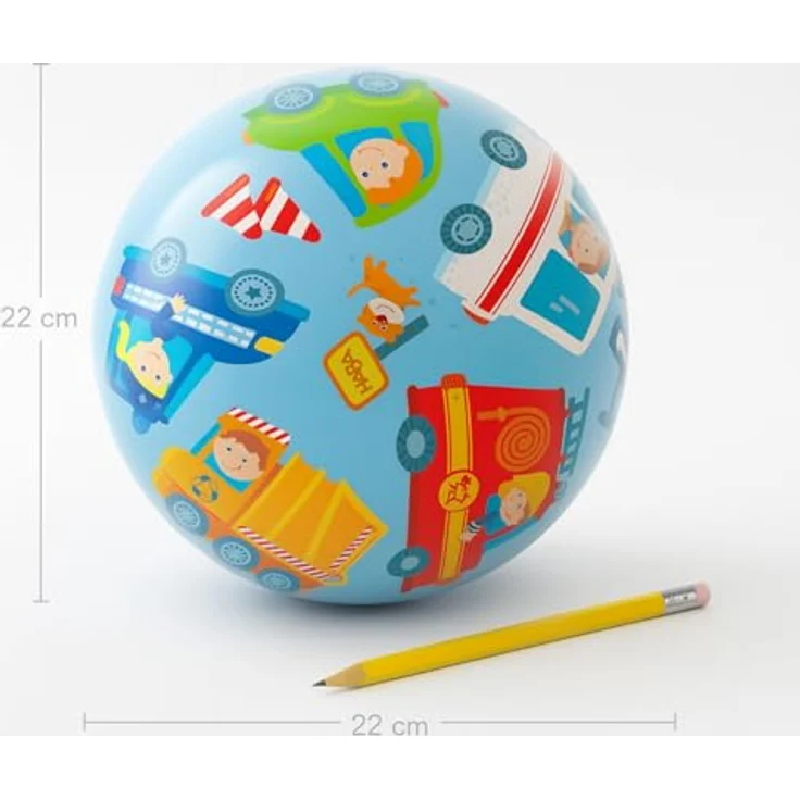 Haba Spielball Kleinkindwelt Ball Fahrzeuge, 23 cm Ø, ideal für In- und Outdooraktivitäten, ab 2 Jahren – Bild 2