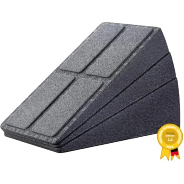 Barbara Klein Yogablock Wadendehner 3er Set, Yoga Block mit 3 Neigungswinkel (8,5° und 17°) für gesunde Körperhaltung und Flexibilität – Bild 1