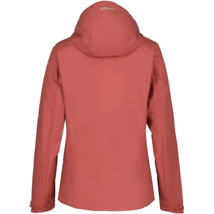 Icepeak ICEPEAK BATHGATE, Softshelljacke für Damen, rot, leicht und schnelltrocknend, mit Reißverschlusstaschen und elastischem Saum – Bild 3