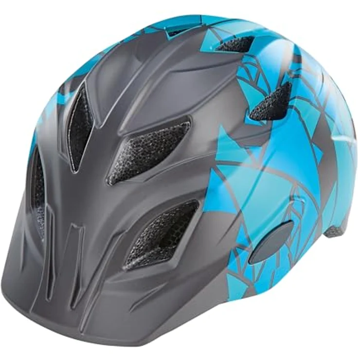 Prophete Kinder-Fahrradhelm, Inmold Technologie mit LED-Licht und Reflektionsstreifen, Größe: 48-52 cm, blau – Bild 1