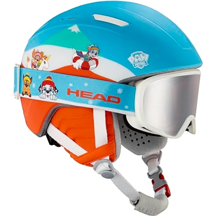 HEAD MOJO PAW Set Ski- und Snowboardhelm mit Brille, Paw Patrol Design, Rot/Blau, anpassbare Helmgröße und Tragekomfort – Bild 2