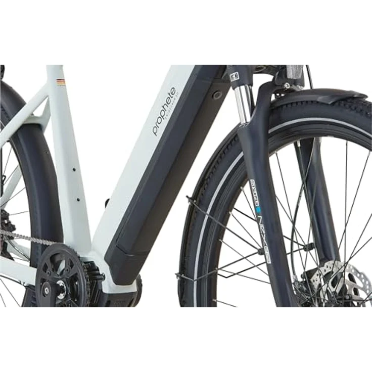 Prophete ENTDECKER 5.0 Damen Trekking E-Bike 28" – AEG 250W Mittelmotor, 220 km Reichweite, 10-Gang, Hydraulische Scheibenbremsen, LED-Beleuchtung, Integrierter Li-Ion Akku, Grau/Schwarz – Bild 5