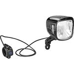 busch+müller Busch & Müller IQ-XL Scheinwerfer, Schwarz, mit 300 Lux im Abblendlichtmodus