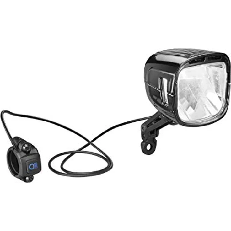 busch+müller Busch & Müller IQ-XL Scheinwerfer, Schwarz, mit 300 Lux im Abblendlichtmodus