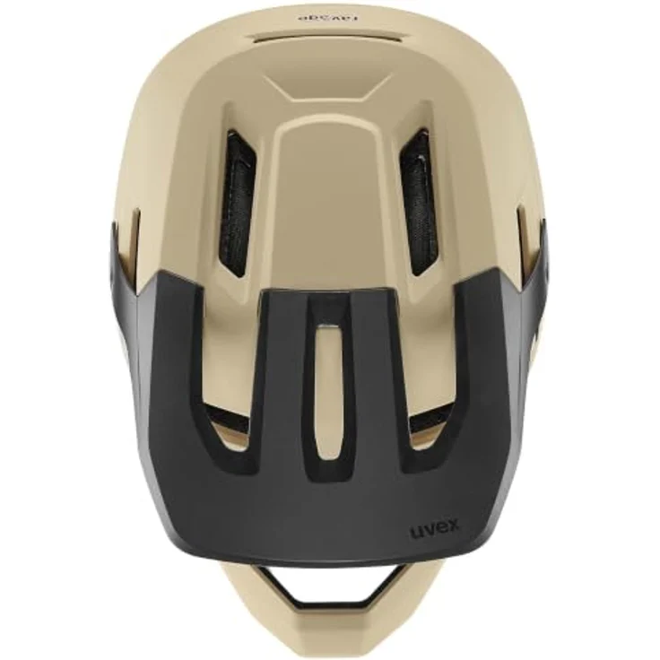 Uvex Sports ravage, Velohelm 56-59 cm mit Hartschalenkonstruktion, integrierter Sonnenblende und Fliegengitter, desert-black matt – Bild 5