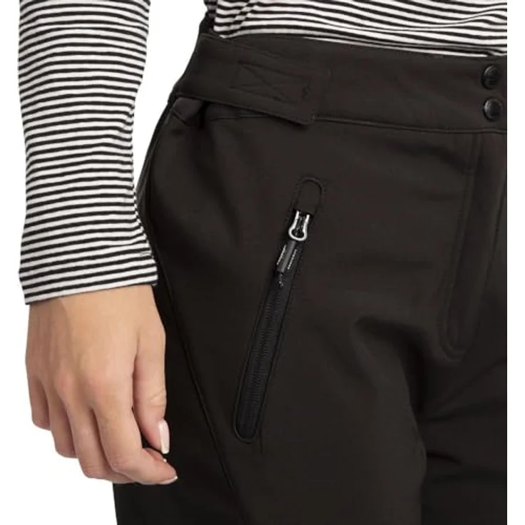 Trespass SQUIDGE II Damen Softshell Skihosen, wasserbeständig, atmungsaktiv, Schwarz, Größe S – Bild 4