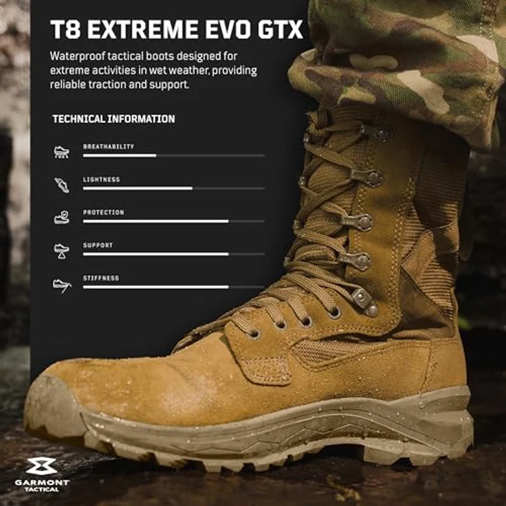 Garmont T8 Extreme Evo Gtx, Wanderschuhe für Herren aus Wildleder mit Gore-Tex Membran, VIBRAM® Sohle, Braun/Grün, Größe 35,5 EU – Bild 2