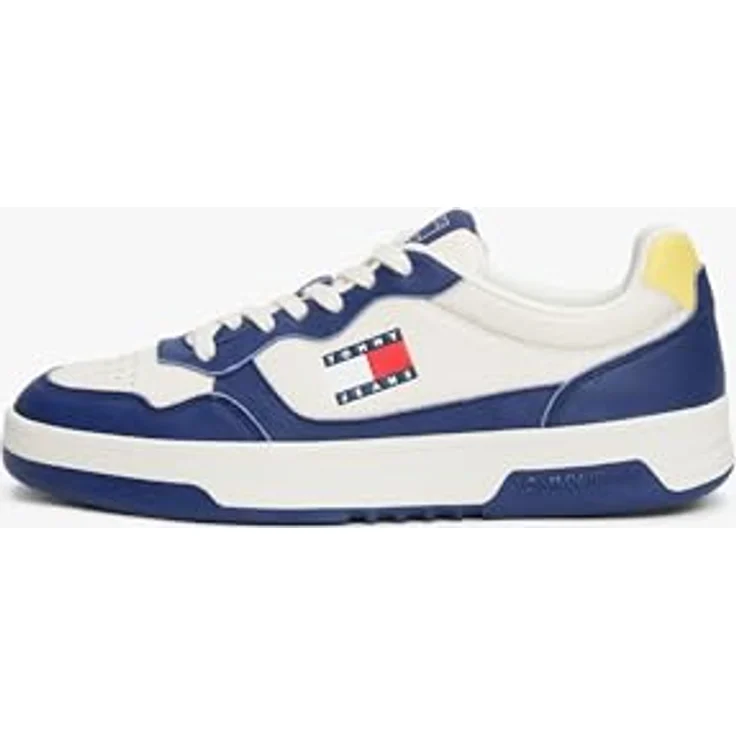 TOMMY HILFIGER Tjm Cupsole Leather Ess Herren Sneakers, Blau, Größe 45 – Bild 8