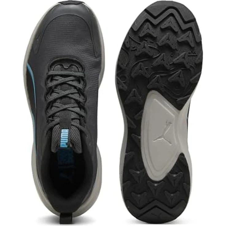 Puma Skyrocket Lite Trail, Unisex Laufschuhe (43) mit SoftFoam+ Innensohle, blau, recycelte Materialien – Bild 4