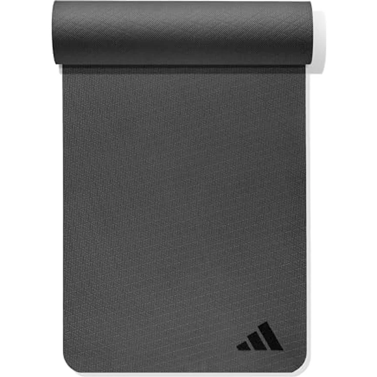 Adidas Yogamatte 4mm - Yogamatte aus 50% Recycling-Material frei von PVC - Rutschfeste und Strukturierte Oberfläche (176 x 61 cm) für den perfekten Grip beim Yoga (Black) – Bild 2