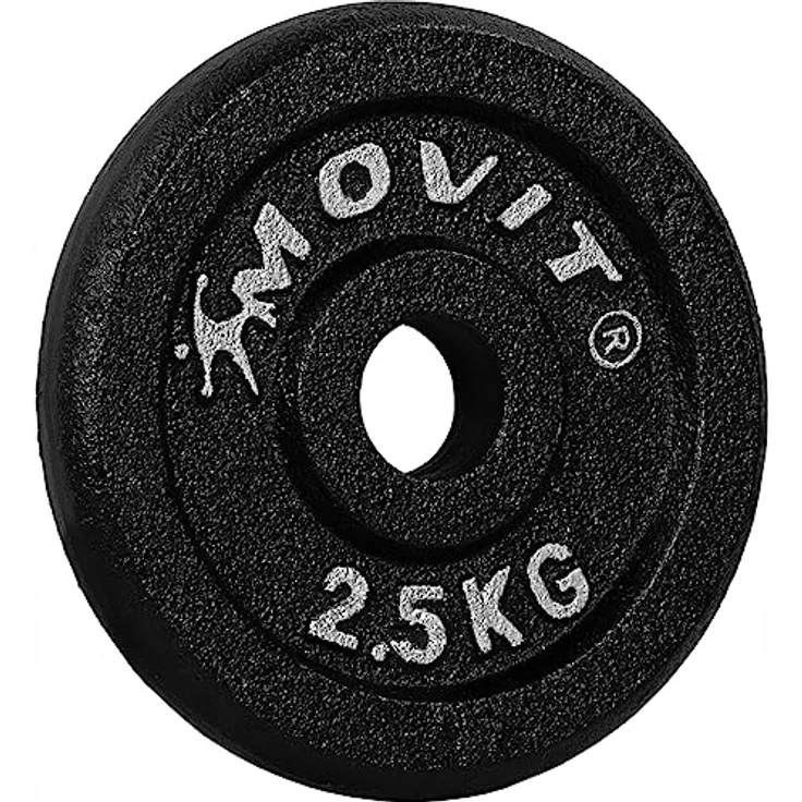 MOVIT Hantelscheiben Set PRO, Gusseisen, 4x 2,5 kg, kompatibel mit 30 mm Langhanteln, langlebig und vielseitig einsetzbar – Bild 9