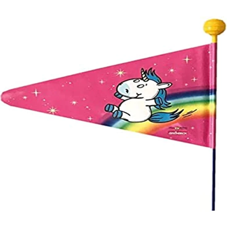 Wimpelstange Einhorn doppelwandig, teilbar, pink mit Motiv – Bild 2