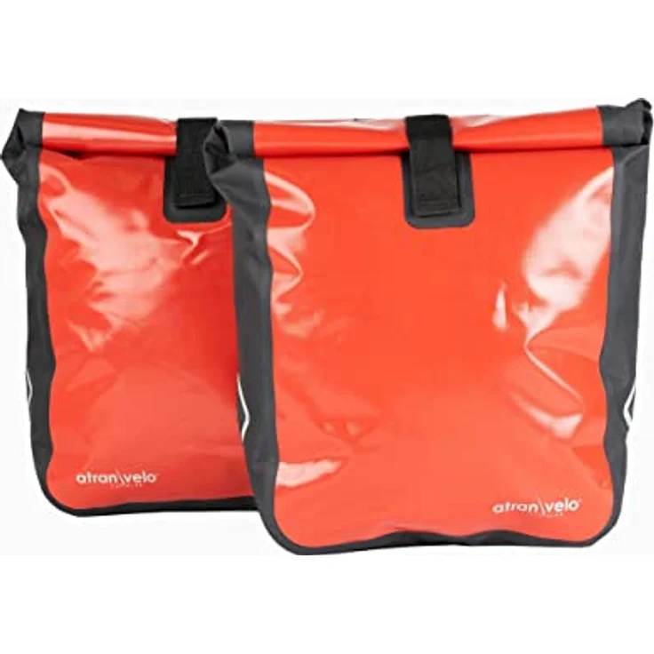 Atran Velo Travel AVS Einzeltasche, Wasserdicht mit Rollverschluss, 3 herausnehmbare Innentaschen, Schwarz/Rot, 37 x 12 x 33 cm – Bild 1