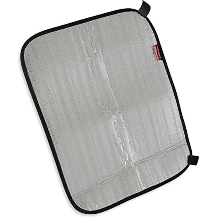 Tatonka Alu-Sitzkissen 35 x 45cm, Faltbare Sitzunterlage mit isolierender Aluminium-Oberfläche für Stadion, Wandern und Trekking, Silber