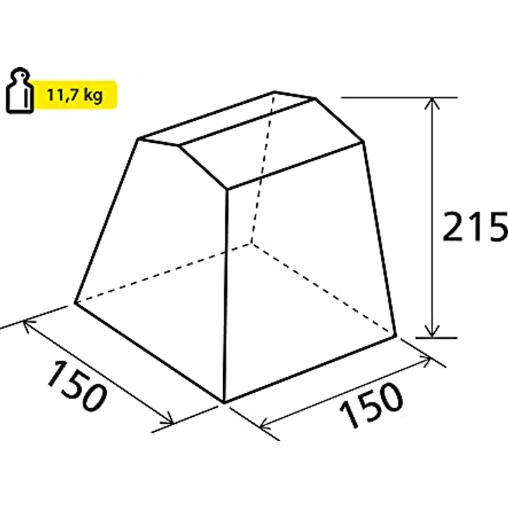 Brunner Gusto I NG, Küchenzelt mit Pultdach, 215 cm Stehhöhe, große Gazefenster, inkl. Tragetasche und Montagematerial – Bild 6