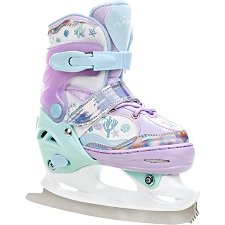 RAVEN 2in1 Schlittschuhe Inline Skates für Kinder Mädchen, verstellbar Isla Violet, Größe 34-37 (21,5cm-24cm), PU-Rollen, Double-Vent-System, Shock-Absorbing-System – Bild 5