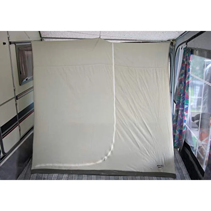 Eurotrail Vorzelt, Zelt für 1 Person mit 3,05 kg, atmungsaktive Polyester-Baumwolle, wasserdichter PVC-Boden, 210 x 145 x 185 cm – Bild 3
