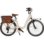 VENICE Elektro-Citybike MONOTUBO CLASSIC Lady 26 Zoll, BEIGE CAPPUCCINO, Bafang Hinteradnabenmotor, 80km Reichweite