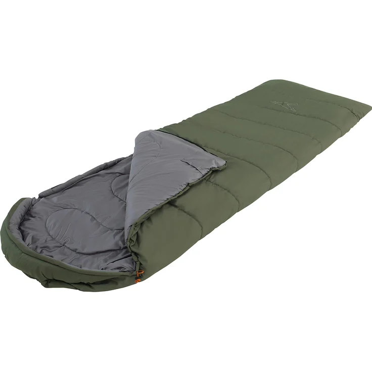 Easy Camp Raven II Square, Schlafsack für 2-3 Saisons, Körperlänge 220 cm, inklusive Kordelzug-Kapuze und Transportbeutel