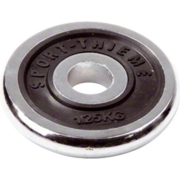 Sport-Thieme Chromhantelscheibe, Gusseisen, verchromt mit schwarzer Gummi-Einlage, 5kg-20kg, Ø 30 mm, leicht zu reinigen, langlebig, glatter Griff – Bild 5