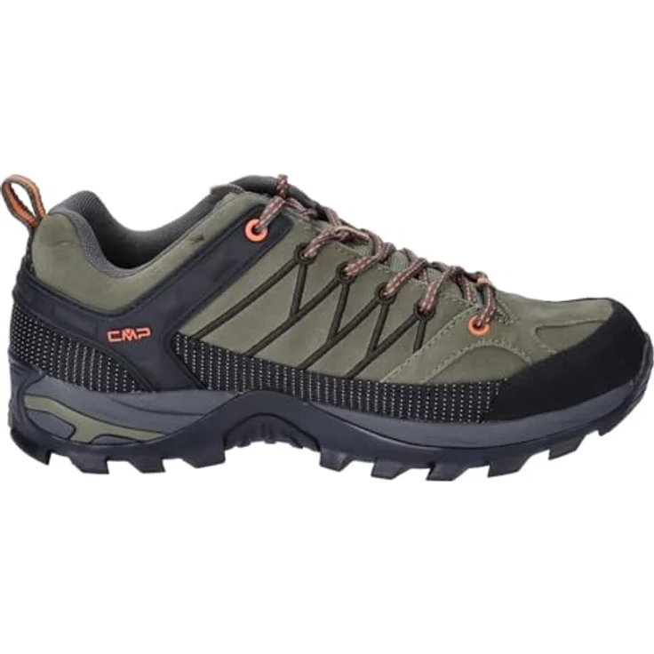 CMP RIGEL LOW TREKKING SHOES WP, wasserdichte Wanderschuhe aus Leder mit profilierten Gummisohlen für guten Grip – Bild 8