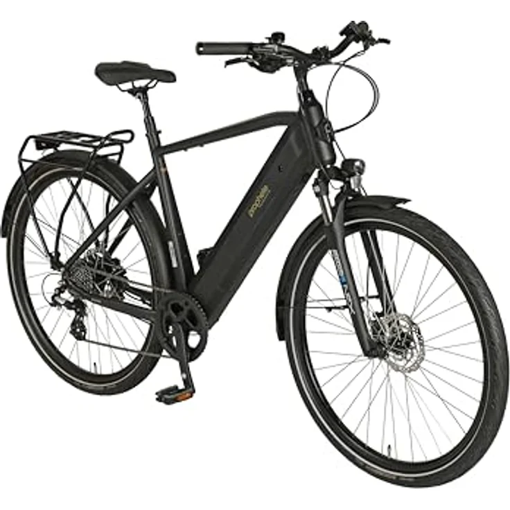 Prophete Entdecker 2.0 E-Bike Herren 28 Zoll Trekkingrad, Hinterradmotor Enovation 40 Nm, Altus 8 Gang, bis 100 km Reichweite, LED Licht 40 Lux, hydraulische Scheibenbremse, schwarz matt – Bild 2