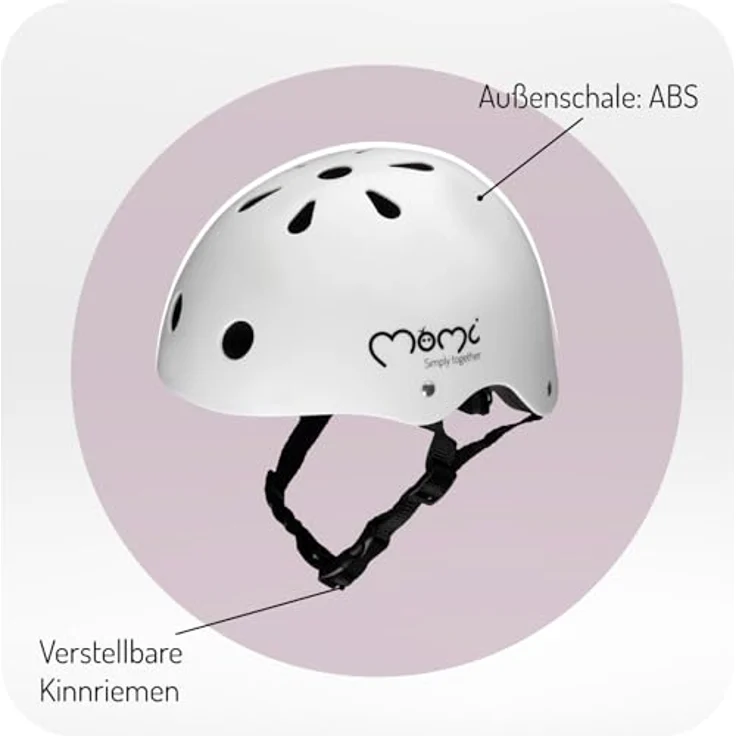 MoMi Mimi Kinderhelm, verstellbar für Kopfumfang 47-58 cm, stoßfeste Sicherheit mit 11 Lüftungsöffnungen und Schaumstoffpolsterung, ideal für Kinder 1-4 Jahre – Bild 2