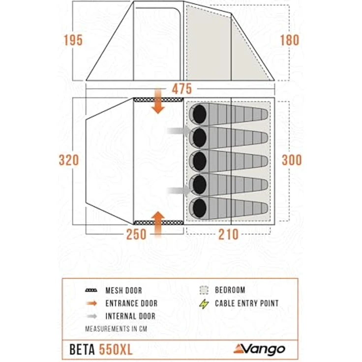 Vango Kuppelzelt, für 5 Personen, 12.20 kg, robust und leicht – Bild 7