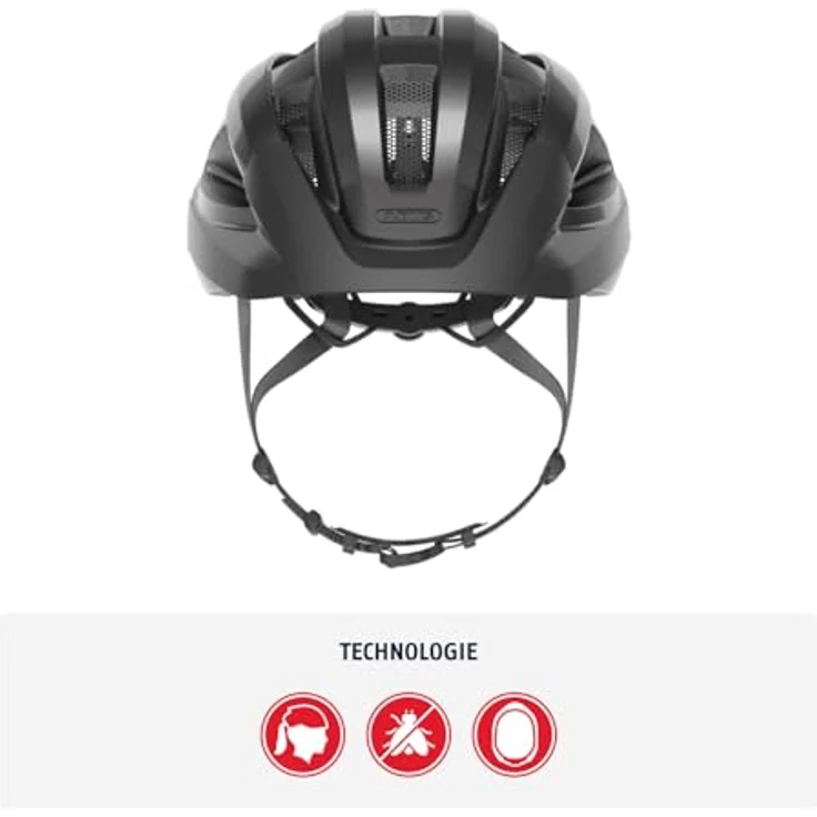 ABUS Rennradhelm Macator, sportlicher Einsteiger-Fahrradhelm für Damen und Herren, Ponytail-kompatibel, Titan (Grau Glänzend), Größe S – Bild 2