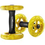 SKLZ COREWheels Dynamischer Kraft & Bauchtrainer, Workout Räder, Mit Ergonomischen Schaumstoffgriffen, Gelb/Schwarz
