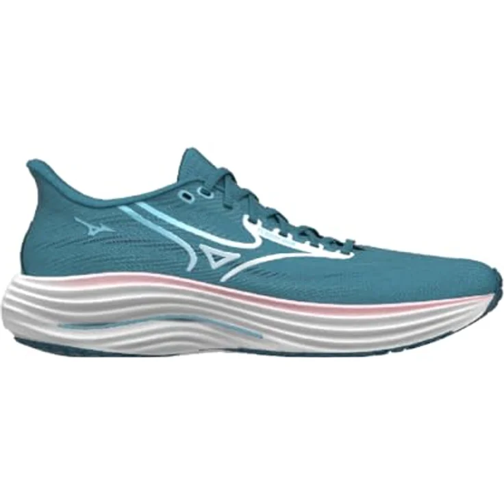 Mizuno Wave Rider 29 WOS, Damen Laufschuh mit Mizuno Enerzy NXT Technologie und Wave Plate, Blau, Größe 39 – Bild 2