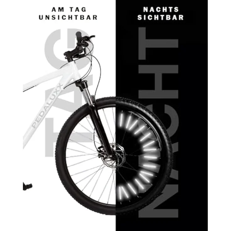 PEDALUXX Speichenreflektoren mit ORIGINAL 3M™-Reflexmaterial, super hell, StVZO zugelassen, einfache Montage, 72 Stück – Bild 2