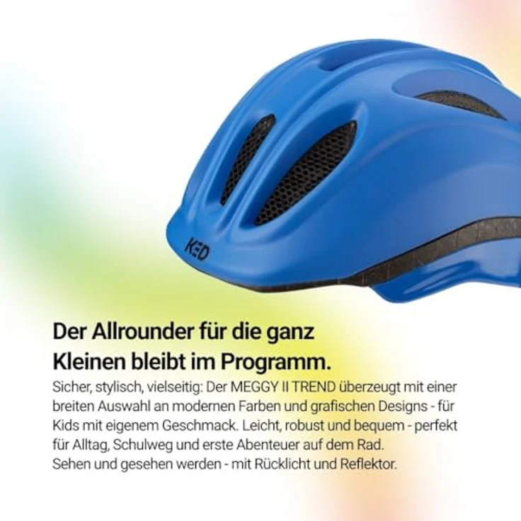 KED Kids Youth Meggy III Trend Fahrradhelm, Galaxy Blue, XS (44-49cm) - Made in Germany, MAX Shell-Technologie, verstellbares System für hohen Tragekomfort – Bild 6
