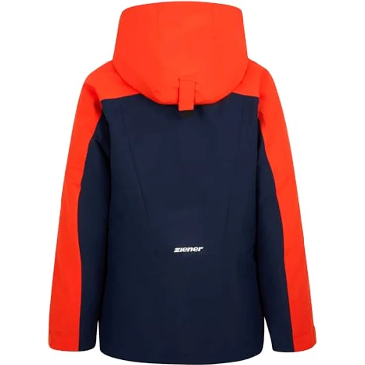 Ziener Jungen ARNU-Z Ski-Jacke, mehrfarbig, wind- und wasserdicht, atmungsaktiv, 10.000 mm Wassersäule, mit verstellbarer Kapuze und integrierten Cuffs – Bild 2