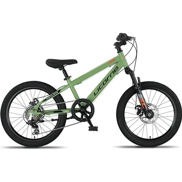 Licorne Bike Thunder Premium Mountainbike, 20 Zoll, olivengrün, für Mädchen, Jungen, Herren und Damen, mit Discbremse, robuste Materialien, optimierte Kettenschaltung – Bild 2
