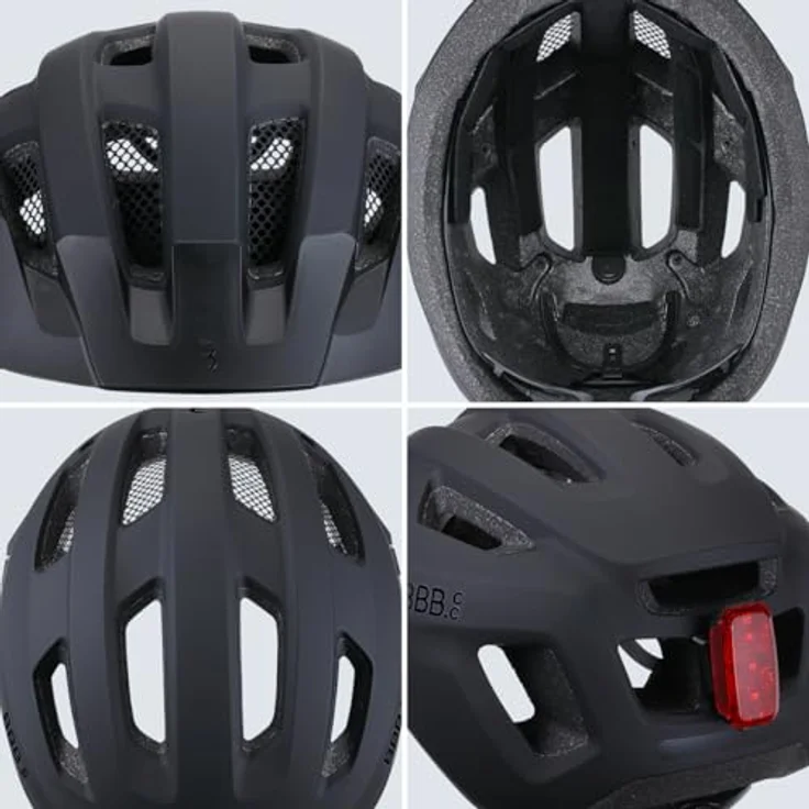 BBB Condor 2.0, Velohelm für MTB, 52 - 58 cm, verstellbares Omicron-Befestigungssystem, integrierter Rücklichthalter, Insektenschutznetz, CE- zertifiziert – Bild 2