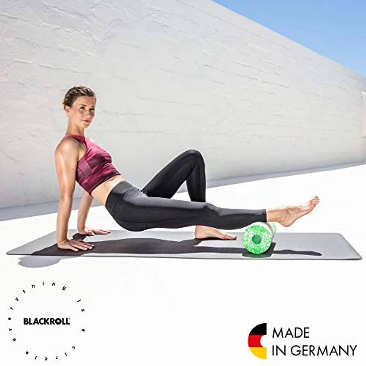 BLACKROLL® MED Faszienrolle, weiche Massagerolle für schmerzempfindliche Menschen, 30 cm x 15 cm, Weiß/Grün, Made in Germany – Bild 5