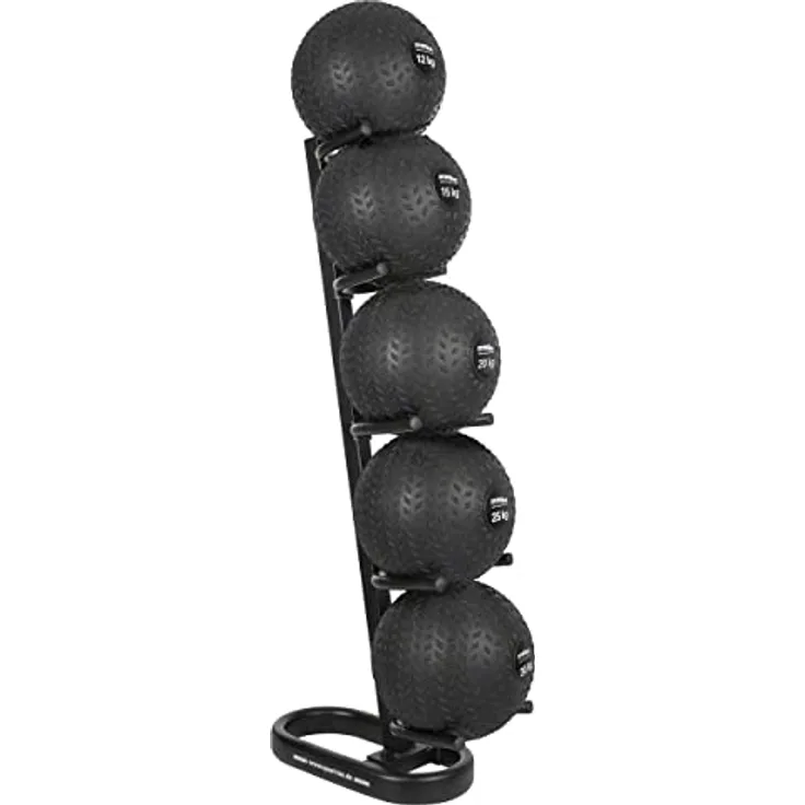 Sport-Tec Slamball-Set 6-TLG., 12-30 kg inkl. Ständer, hochwertiger Kunststoff, rutschfeste Oberfläche, vielseitiges Ganzkörpertraining