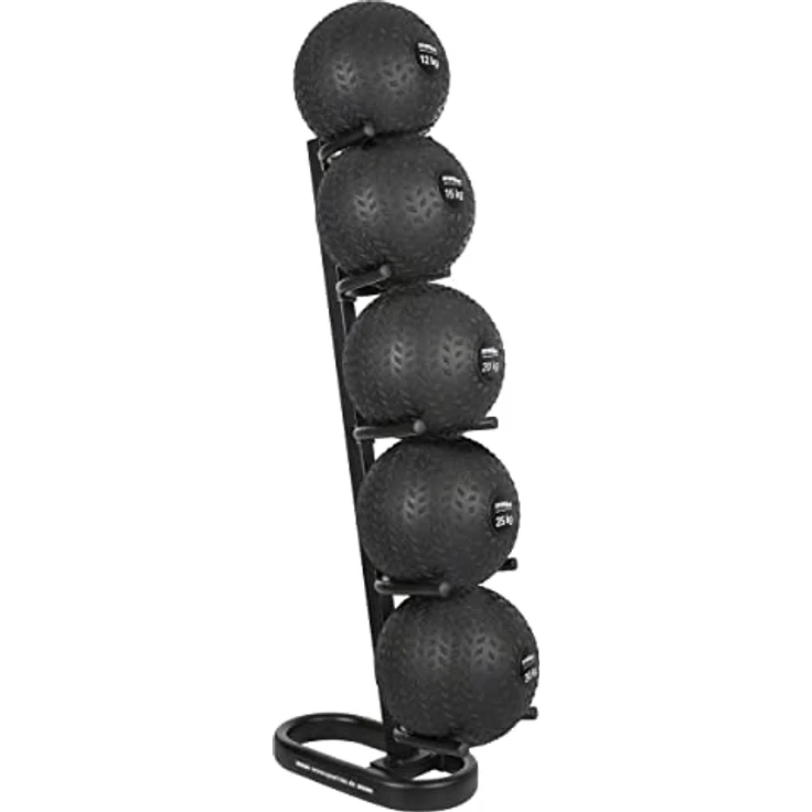 Sport-Tec Slamball-Set 6-TLG., 12-30 kg inkl. Ständer, hochwertiger Kunststoff, rutschfeste Oberfläche, vielseitiges Ganzkörpertraining – Bild 1