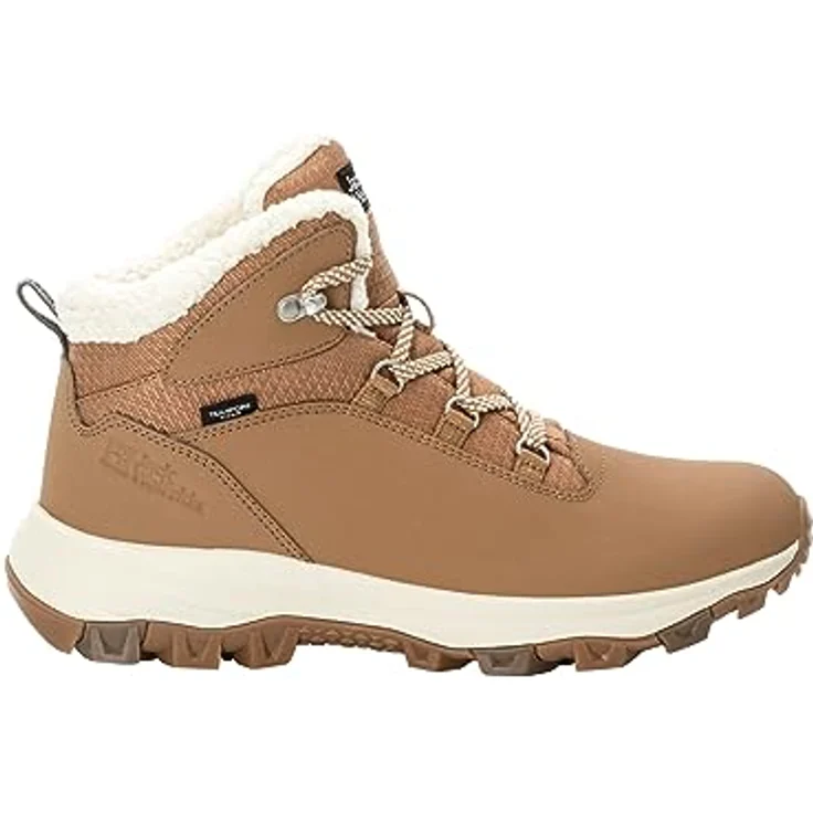 Jack Wolfskin Everquest Texapore Mid W, Damen Wanderschuhe, wasserdicht, atmungsaktiv, braun, für Winterbedingungen bis -30 °C – Bild 1