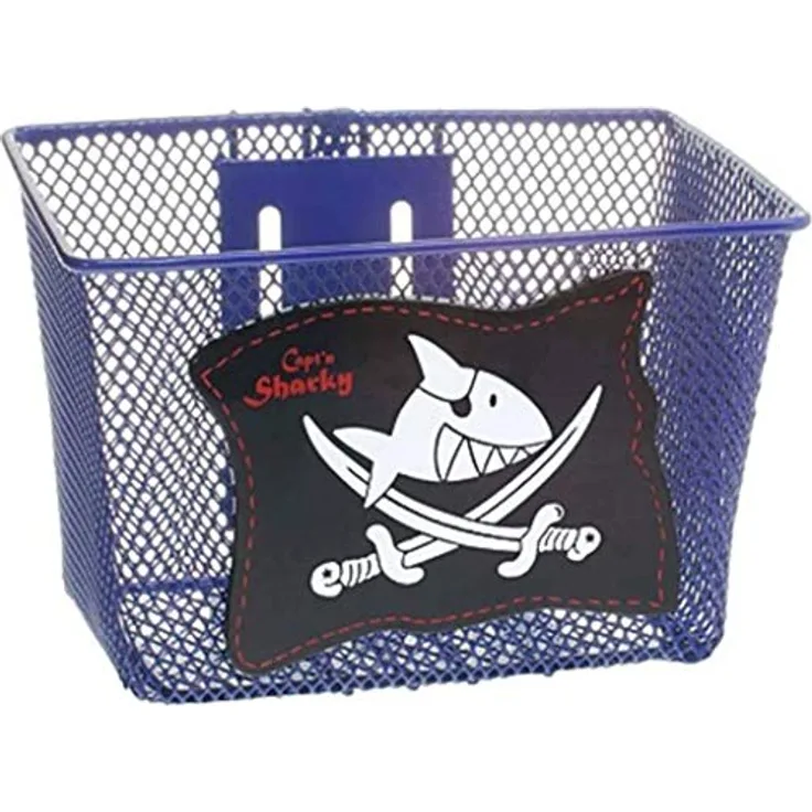 Bike Fashion V.R.-Kinderkorb, stabiler Fahrradkorb aus Stahl in Blau, Einheitsgröße, für Vorbaumontage, Maße 26 x 17 x 17 cm